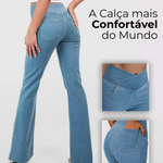 Calça Jeans de Cintura Alta Femme