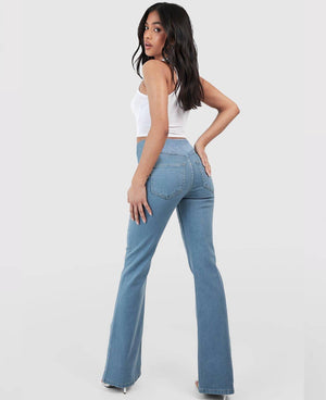 Calça Jeans de Cintura Alta Femme