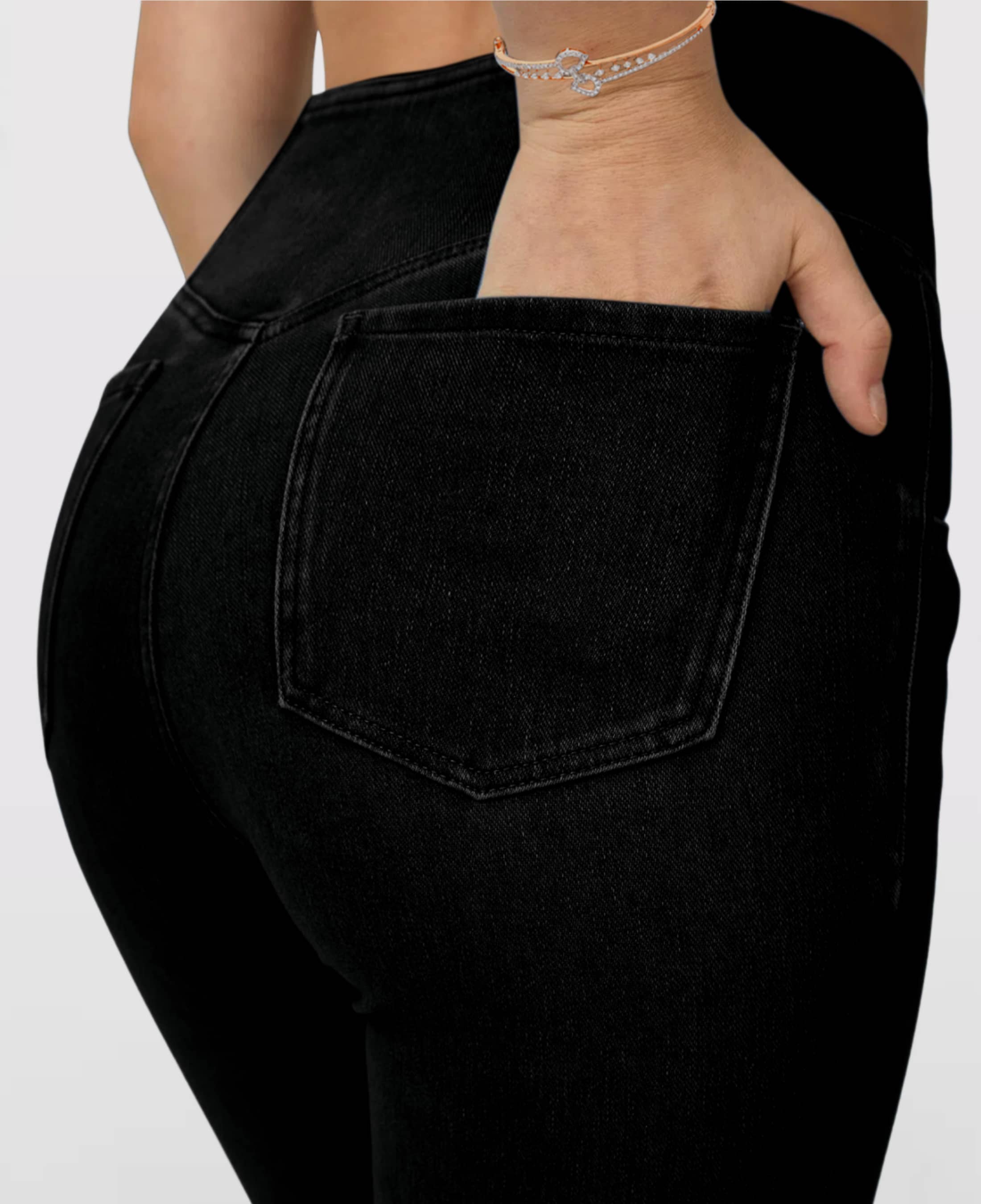 Calça Jeans de Cintura Alta Femme