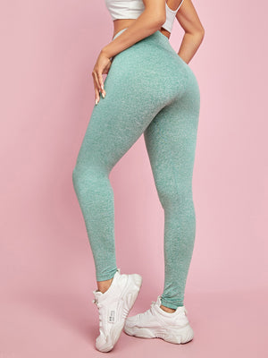 SHEIN PETITE Simples Desportivo Leggings Femininas - viya-stores