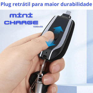 Mini chaveiro carregador portátil USB