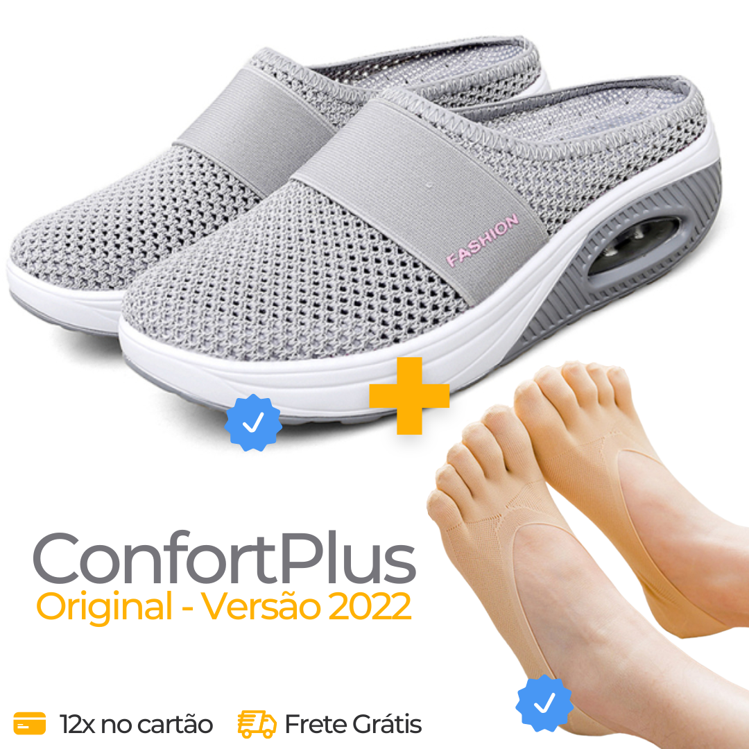 Combo Sandália Ortopédica ConfortPlus Original Versão 2022 Mais Par de Meias ConfortToe, Promoção Pré-Black Friday - viya-stores