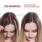 Aplique de Cabelo Fio Invisível e Fibras Idênticas ao Natural – Jolie