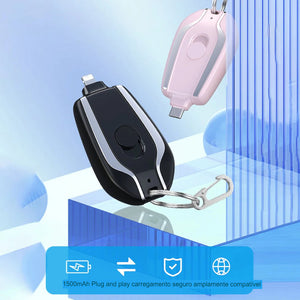 Mini chaveiro carregador portátil USB