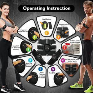 Electro Estimulador Abdomen Gym Muscular Smart Fitness Cr7