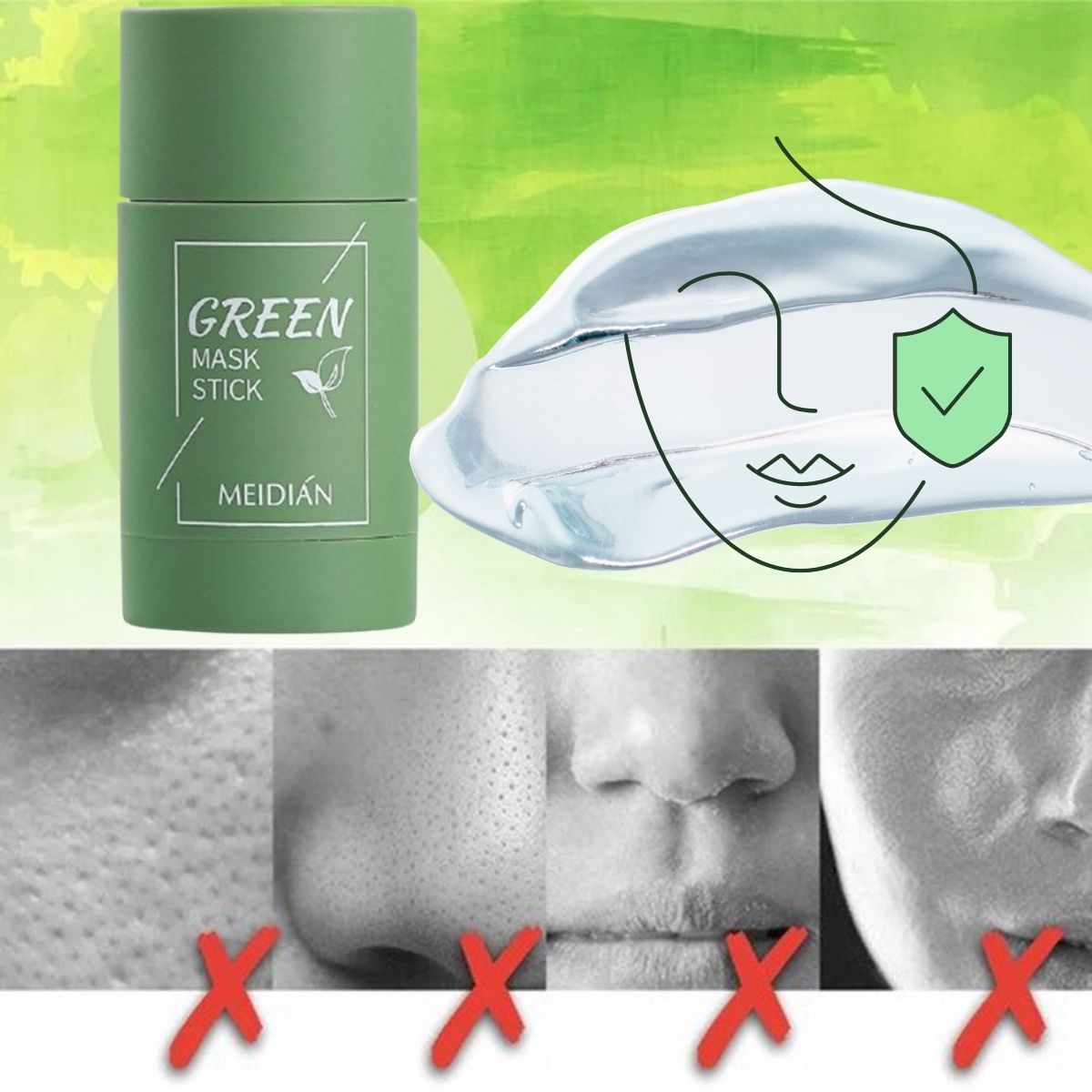 Máscara Facial Detox - Green Mask Stick + Vitamina C Grátis - viya-stores